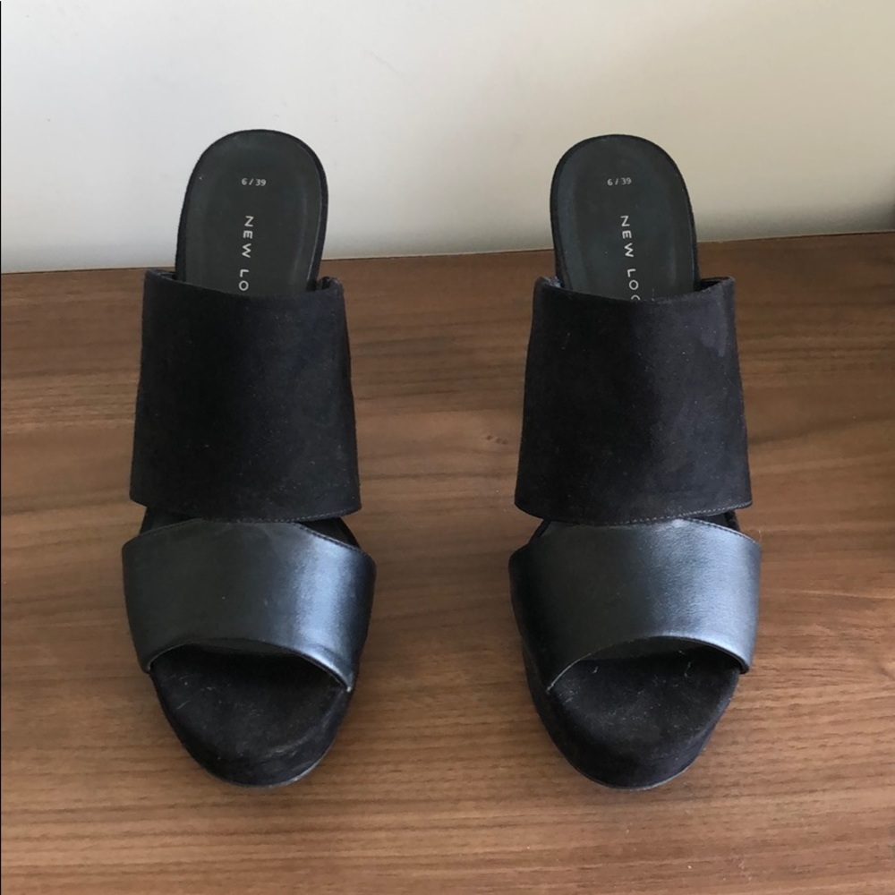 New Look platform heels suede and leather